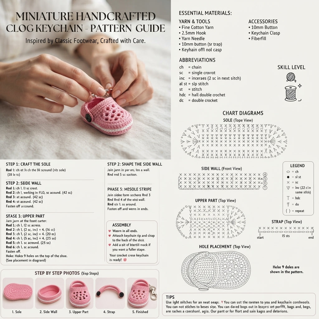 Cute Keychain Keyring | Amigurumi PDF Guide — Design 6