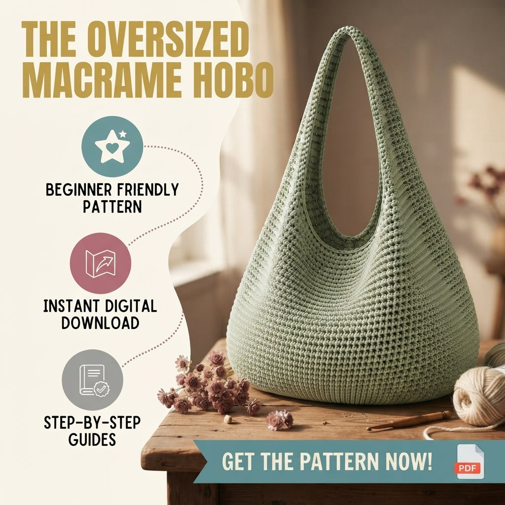 Shoulder Bag Boho Tote V5 | Crochet Pattern PDF