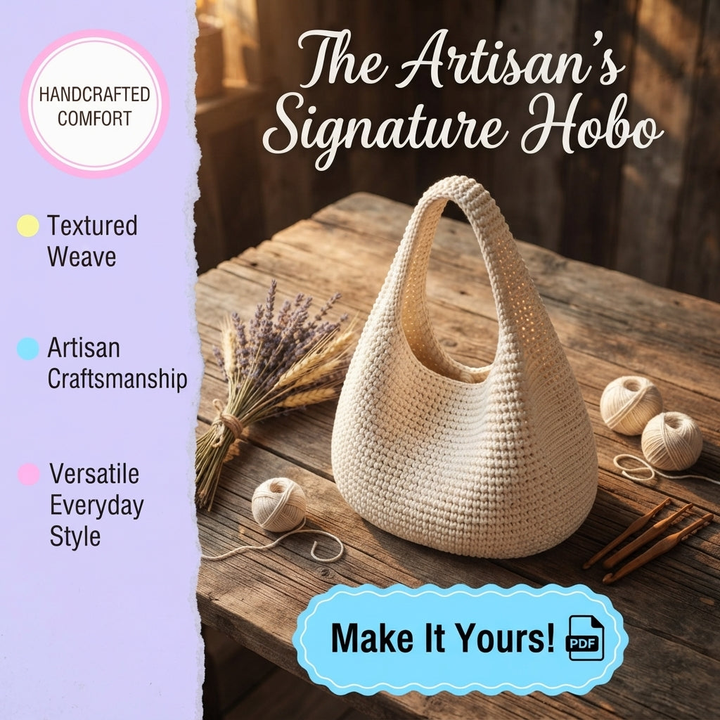 Shoulder Bag Boho Tote V5 | Crochet Pattern PDF