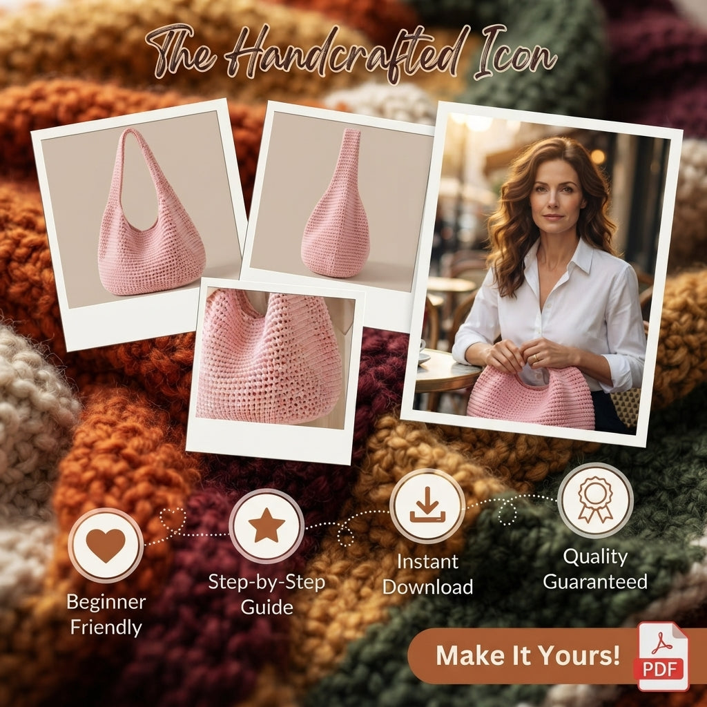Shoulder Bag Boho Tote V5 | Crochet Pattern PDF