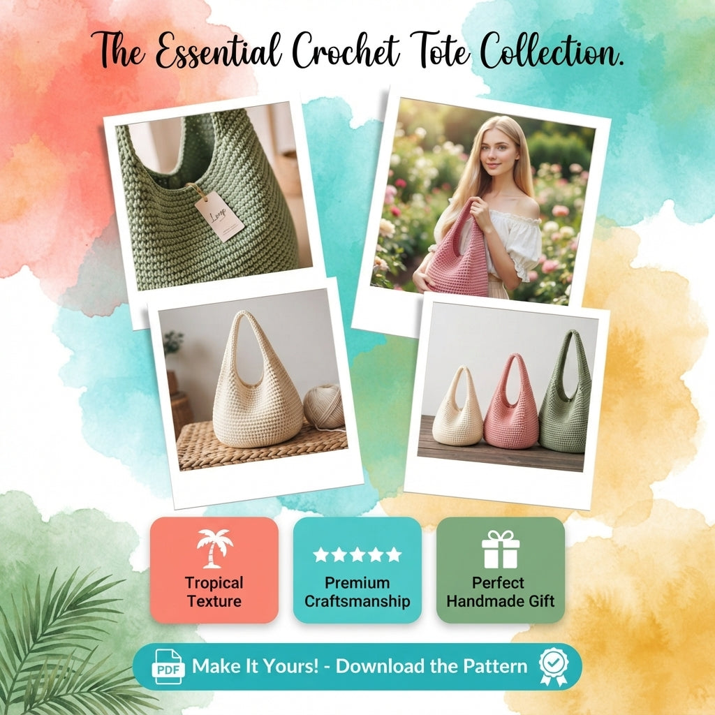 Shoulder Bag Boho Tote V5 | Crochet Pattern PDF