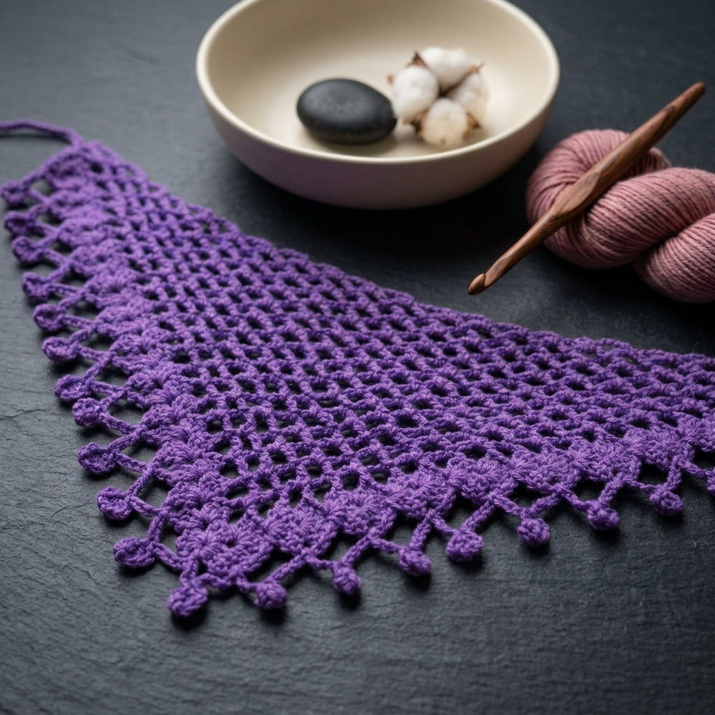 Cute Boho Triangle Hair Scarf | Beginner Crochet Pattern PDF