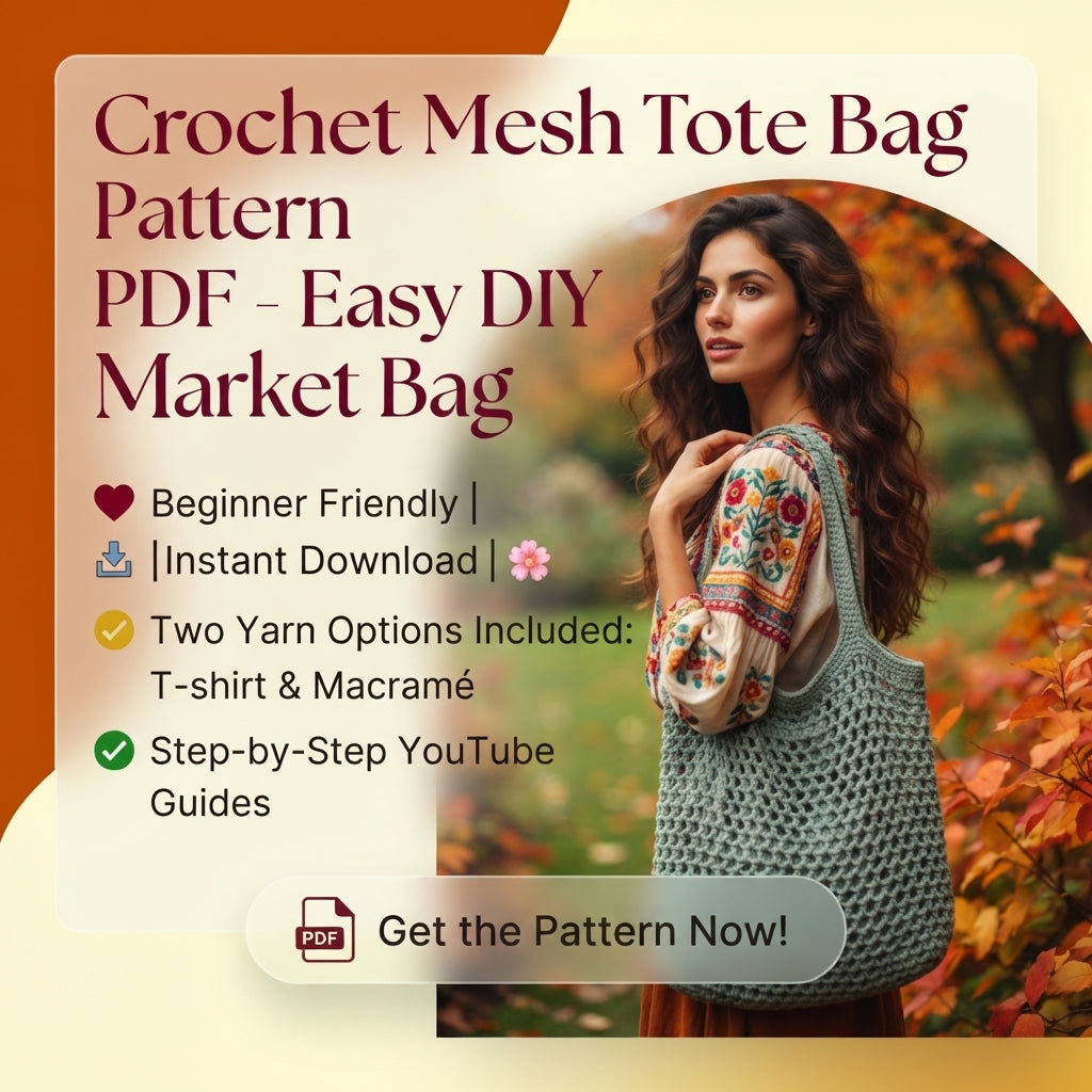Market Bag Beach Bag Tote V2 | Crochet Pattern PDF