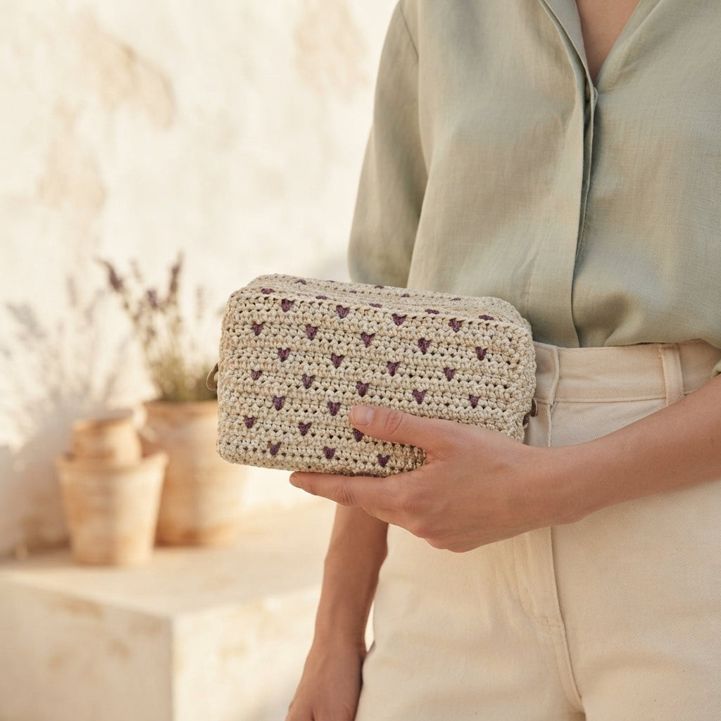 Cosmetic Bag Makeup Bag Pouch | Crochet Pattern PDF