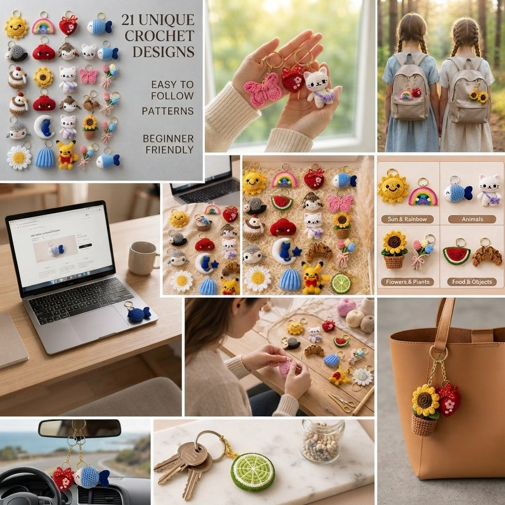 Giant Amigurumi Bundle | 20+ Keychain PDFs — Design 2