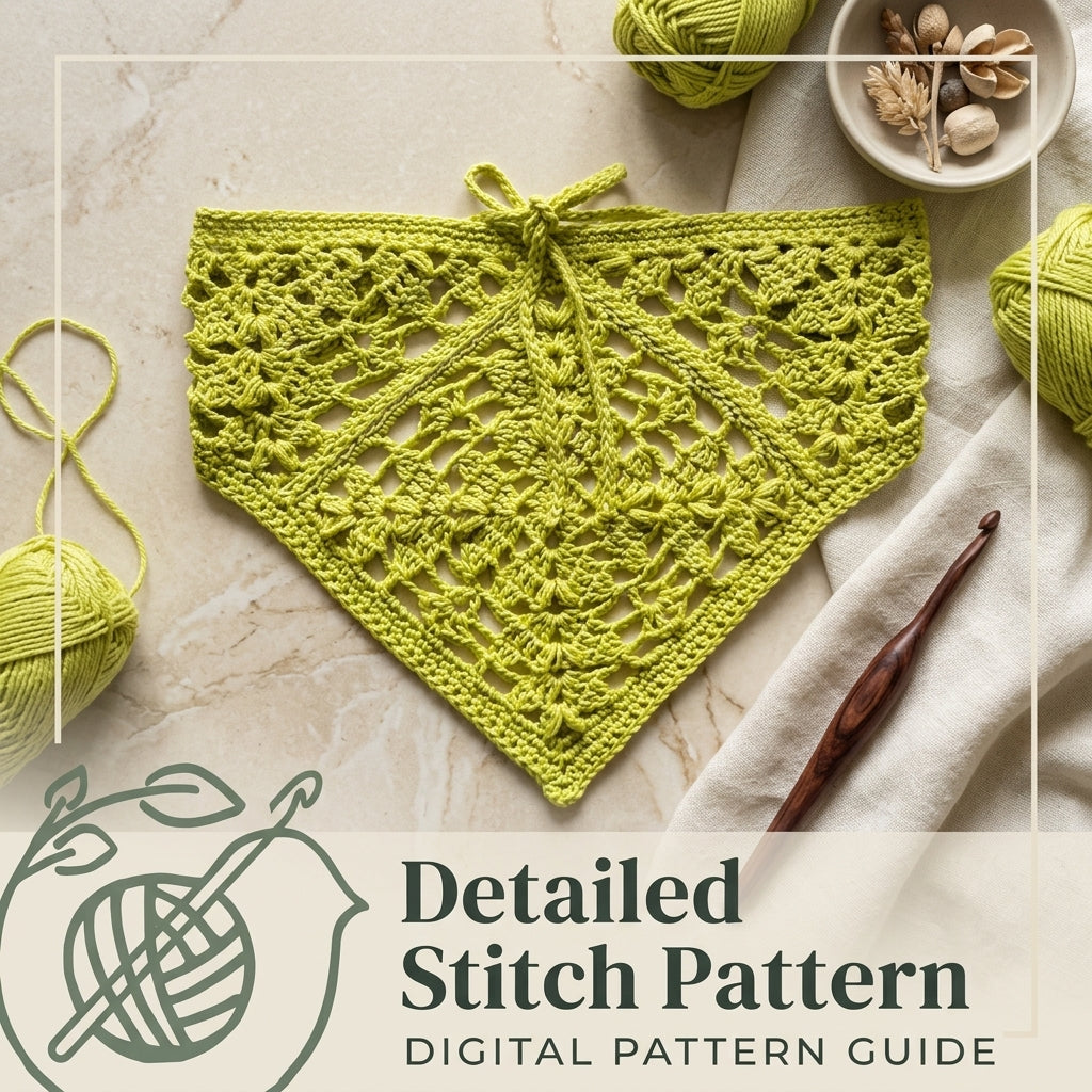Granny Square Kerchief | Crochet Pattern PDF