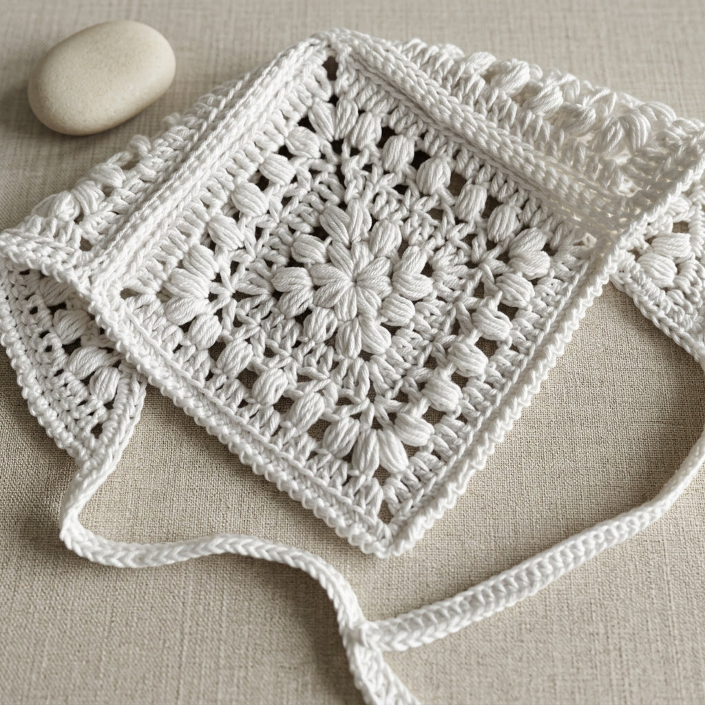 Floral Boho Triangle Kerchief | Beginner Crochet Pattern PDF