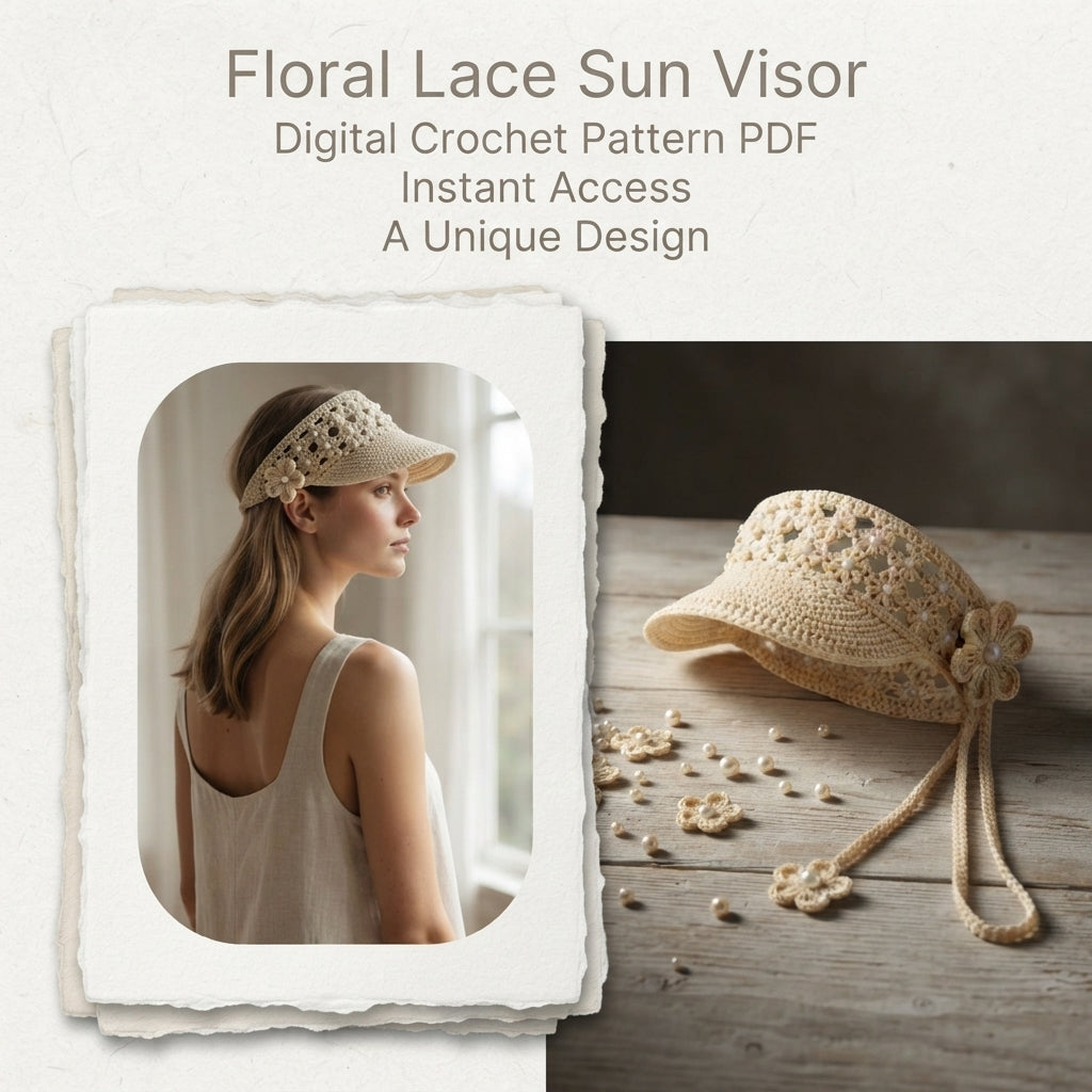 Trendy Sun Visor | Crochet Visor Pattern — Design 11