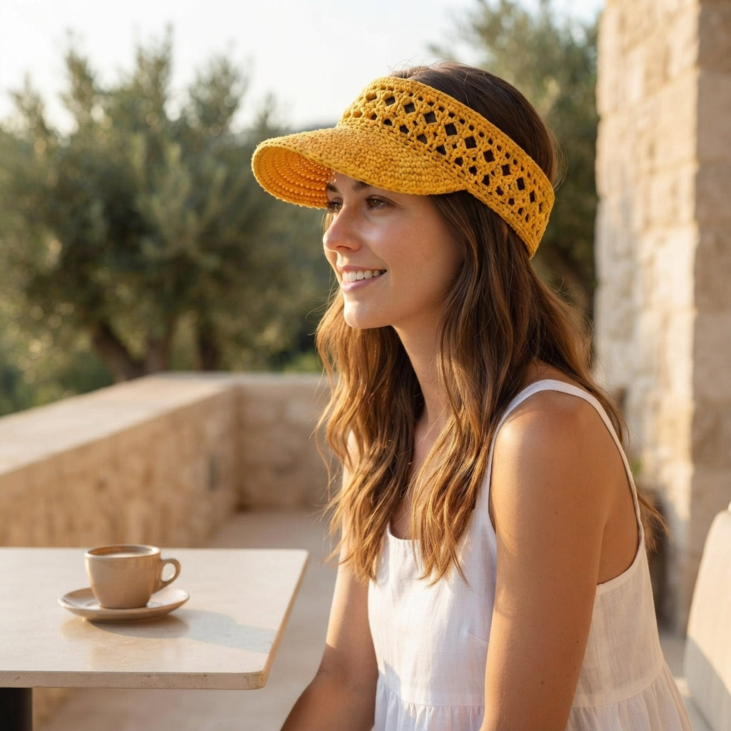 Graceful Sun Visor | Handmade Hat PDF — Design 7