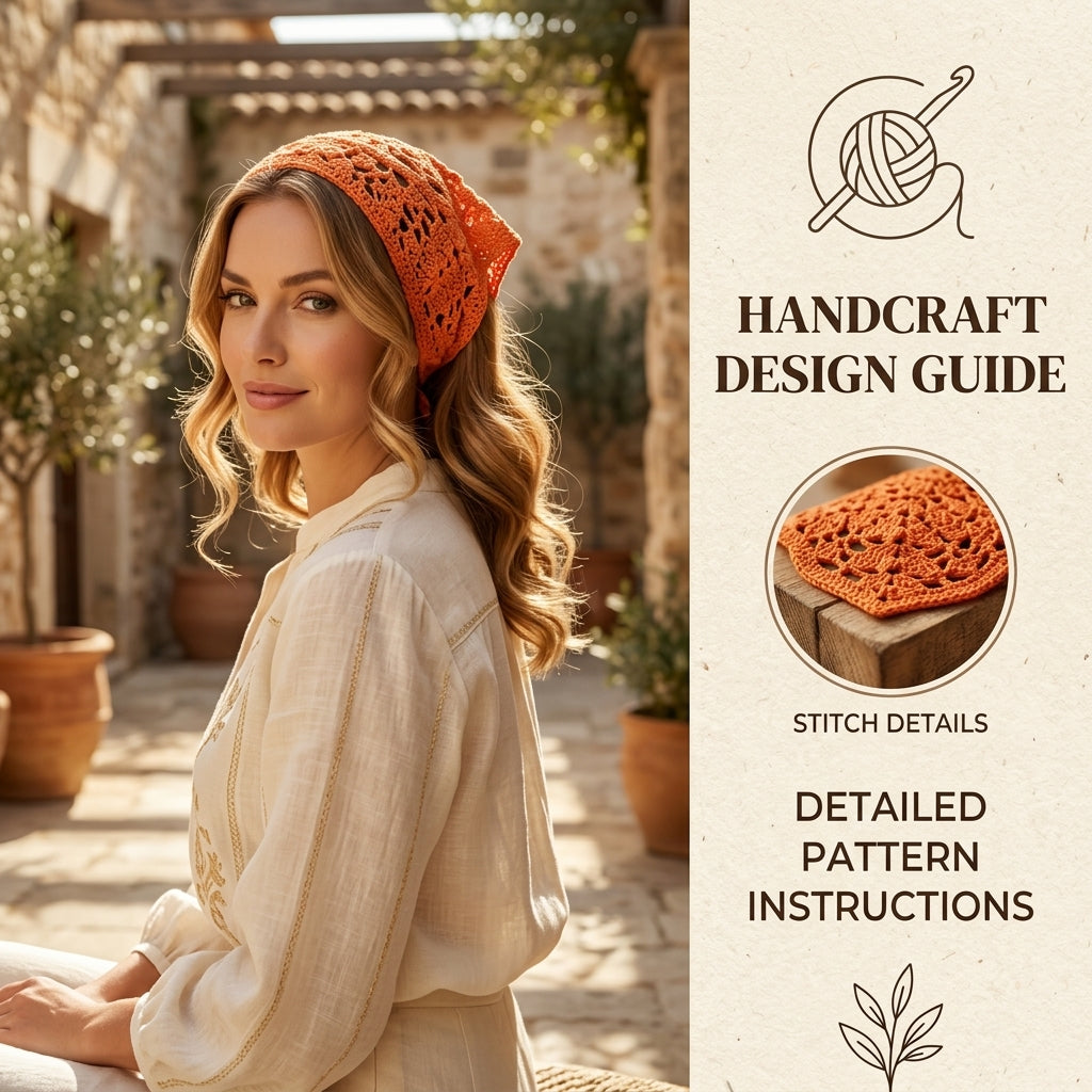 Granny Square Kerchief | Crochet Pattern PDF