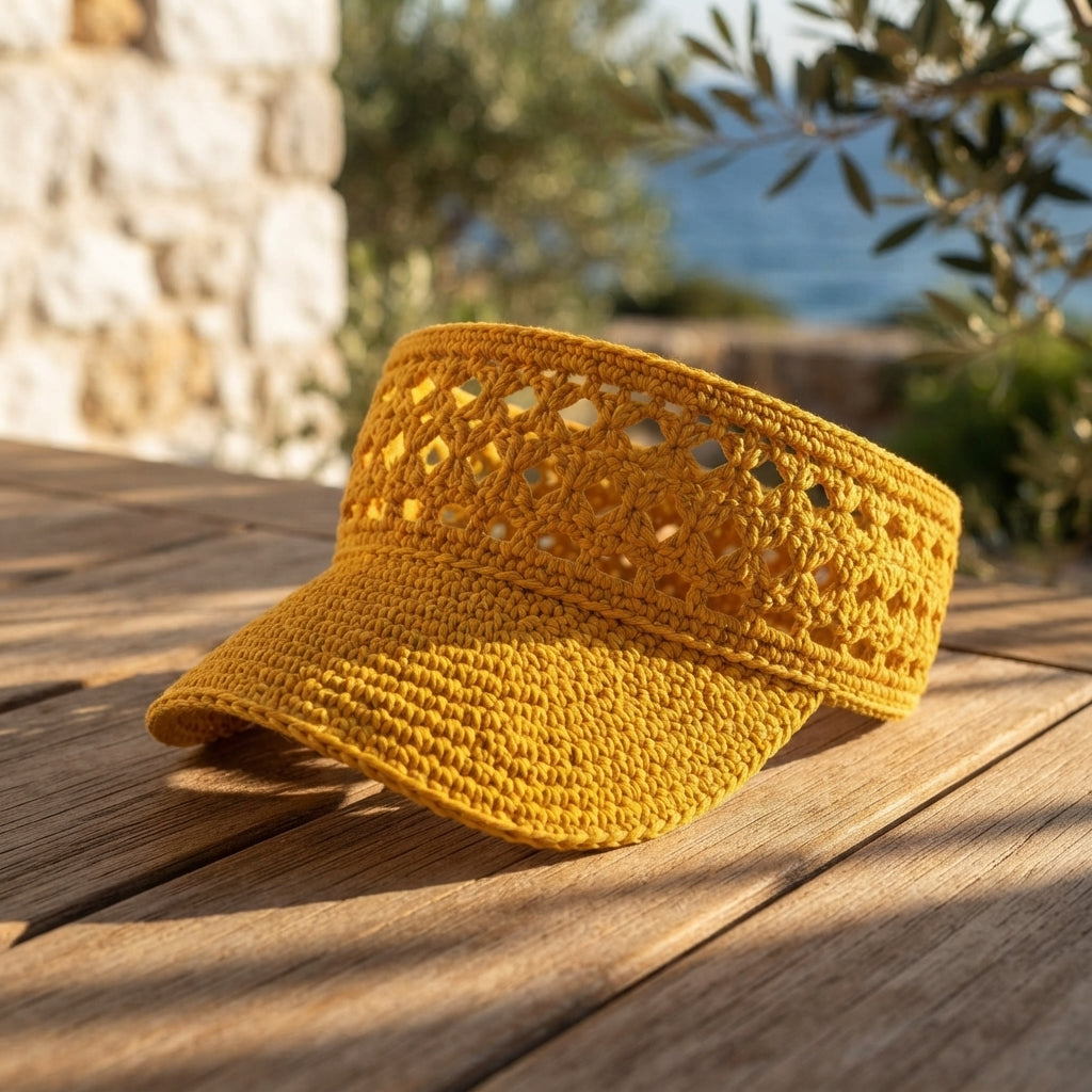 Graceful Sun Visor | Handmade Hat PDF — Design 7