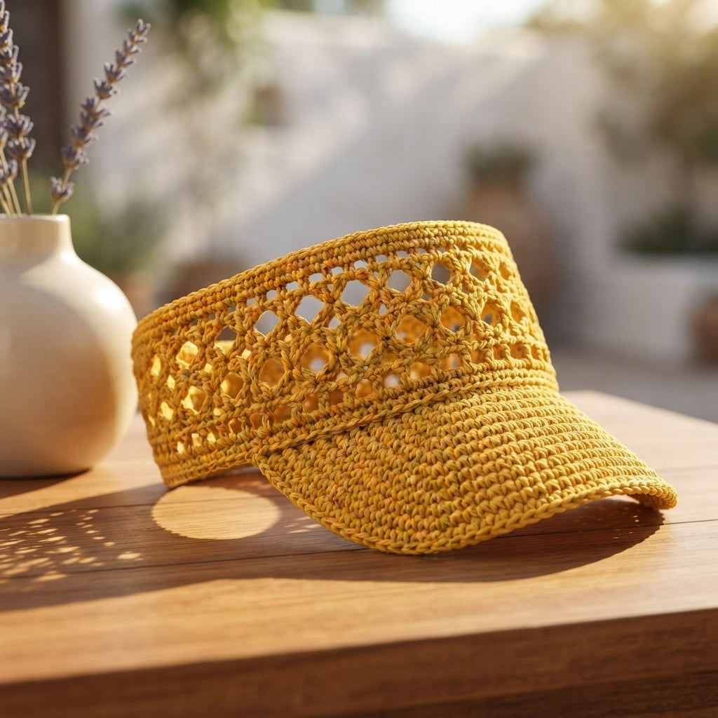 Graceful Sun Visor | Handmade Hat PDF — Design 7