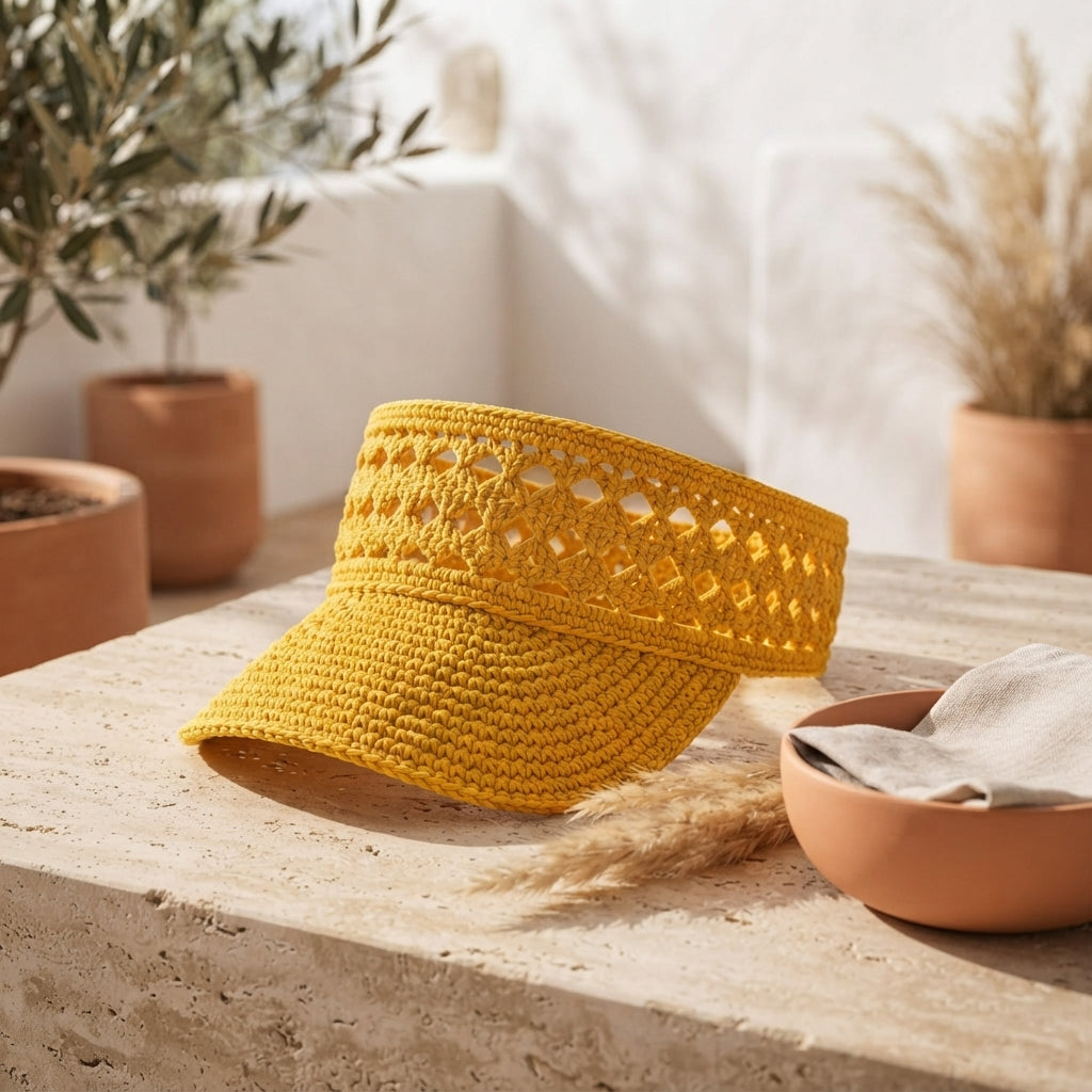 Graceful Sun Visor | Handmade Hat PDF — Design 7