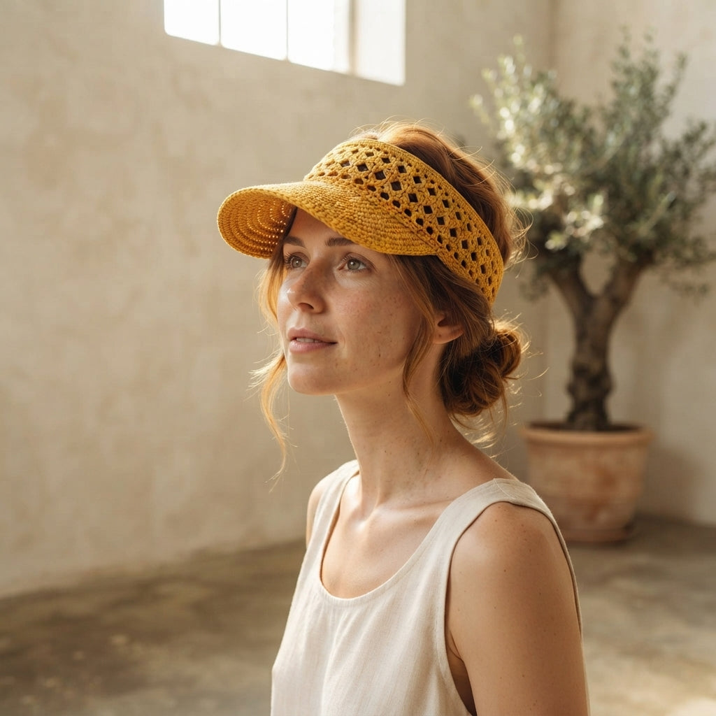 Graceful Sun Visor | Handmade Hat PDF — Design 7