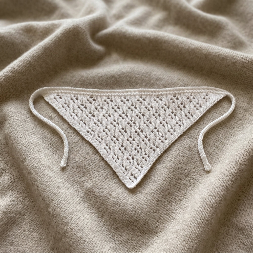 Classic Knit Lace Bandana | Knitting Pattern PDF