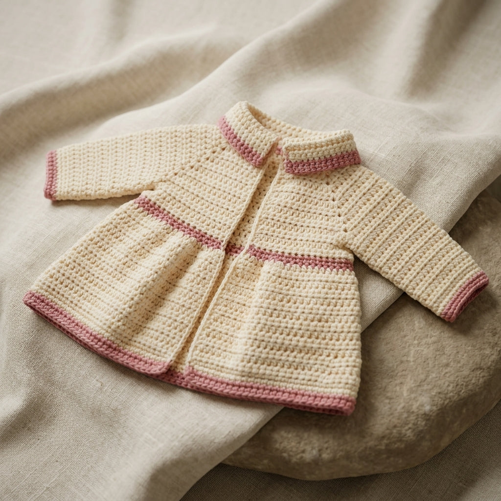 Sweater Coat Shawna Baby Sweater | Crochet Pattern PDF