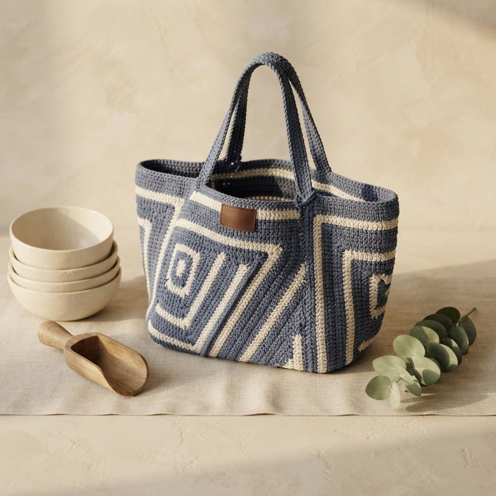 Granny Square Purse Tote V2 | Crochet Pattern PDF