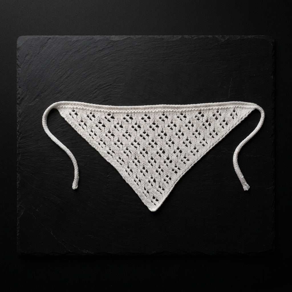 Classic Knit Lace Bandana | Knitting Pattern PDF