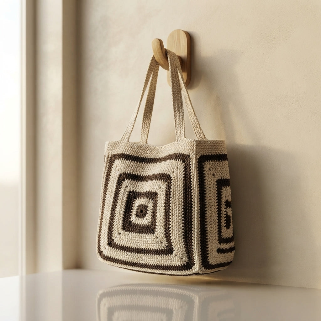 Granny Square Purse Tote V2 | Crochet Pattern PDF