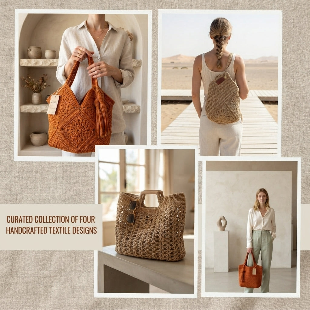 Granny Square Granny Square Beach Bag | Crochet Pattern PDF