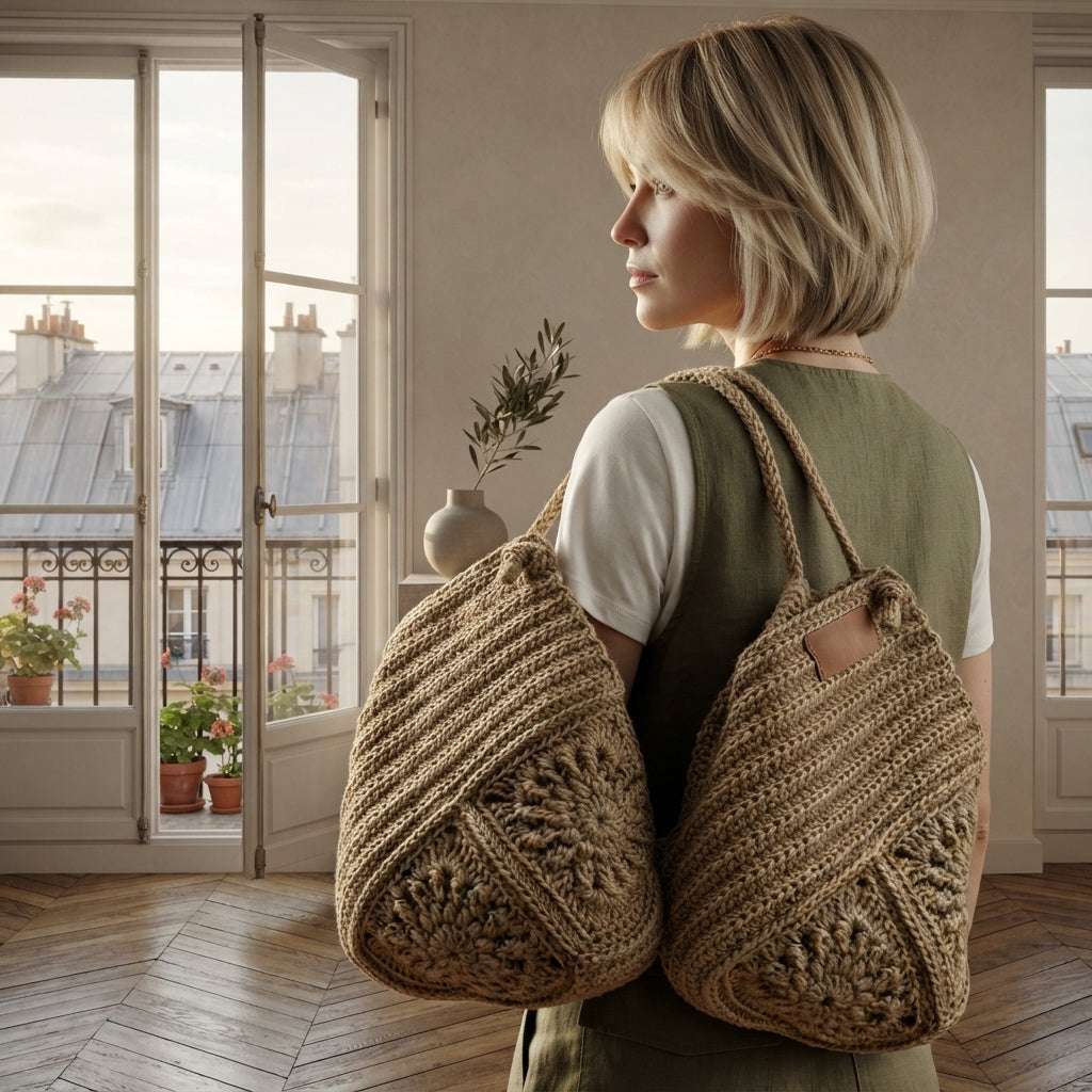 Granny Square Granny Square Beach Bag | Crochet Pattern PDF