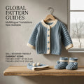 Cardigan Hat Booties Baby Cardigan Classic v2 | Crochet Pattern PDF