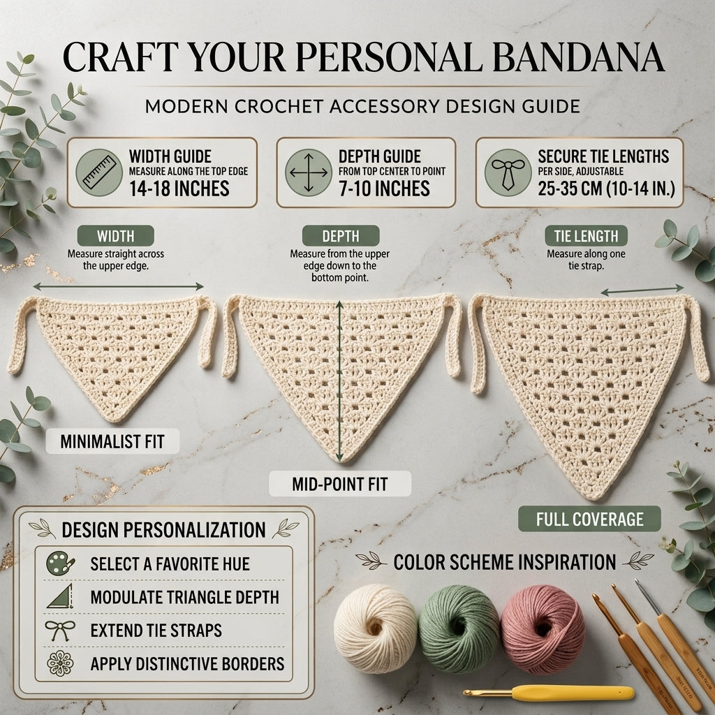 Triangle Hair Kerchief | Beginner Crochet Pattern PDF