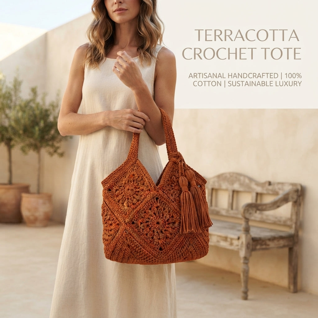 Granny Square Granny Square Beach Bag | Crochet Pattern PDF
