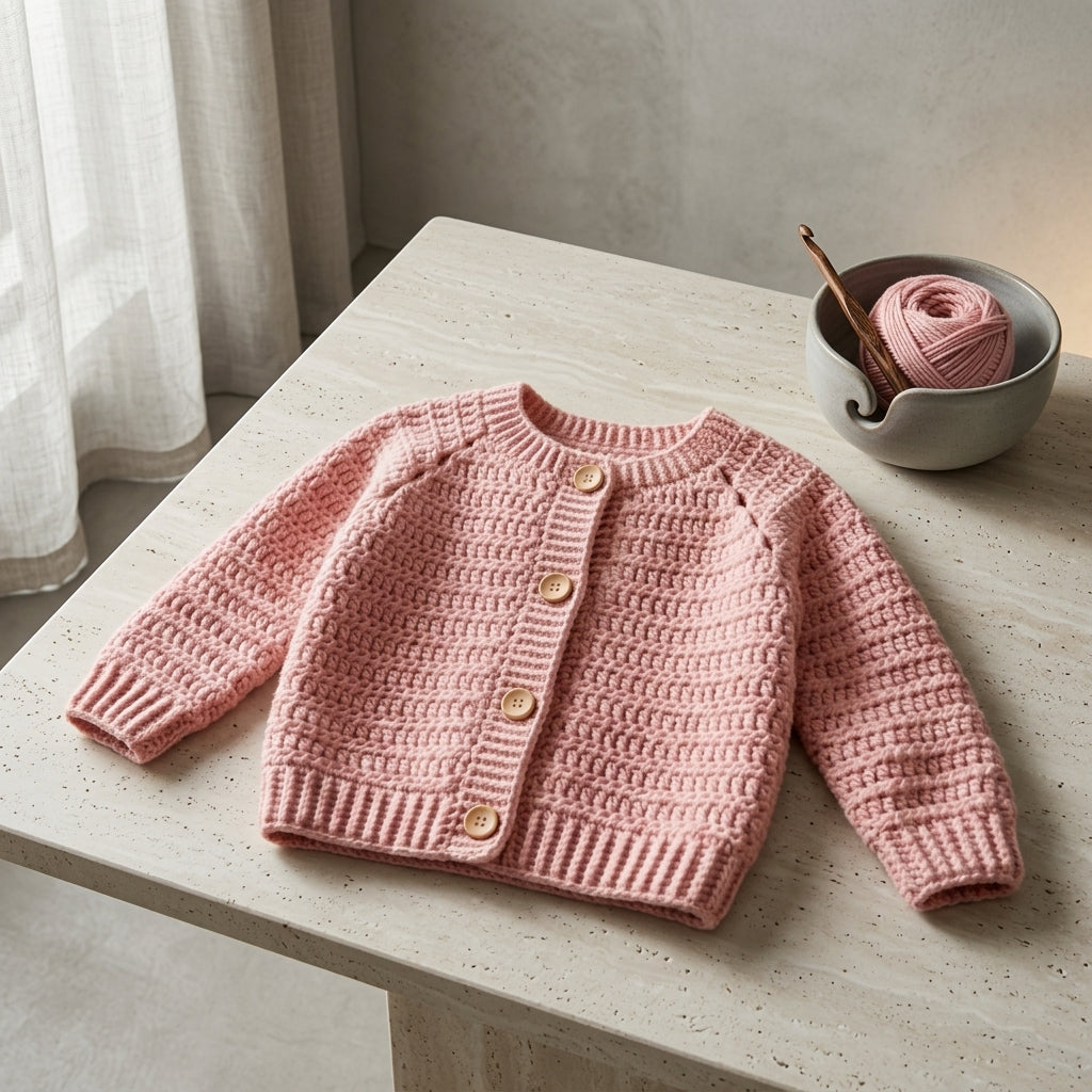 Cardigan Sweater Newborn Baby Cardigan Classic v2 | Crochet Pattern PDF