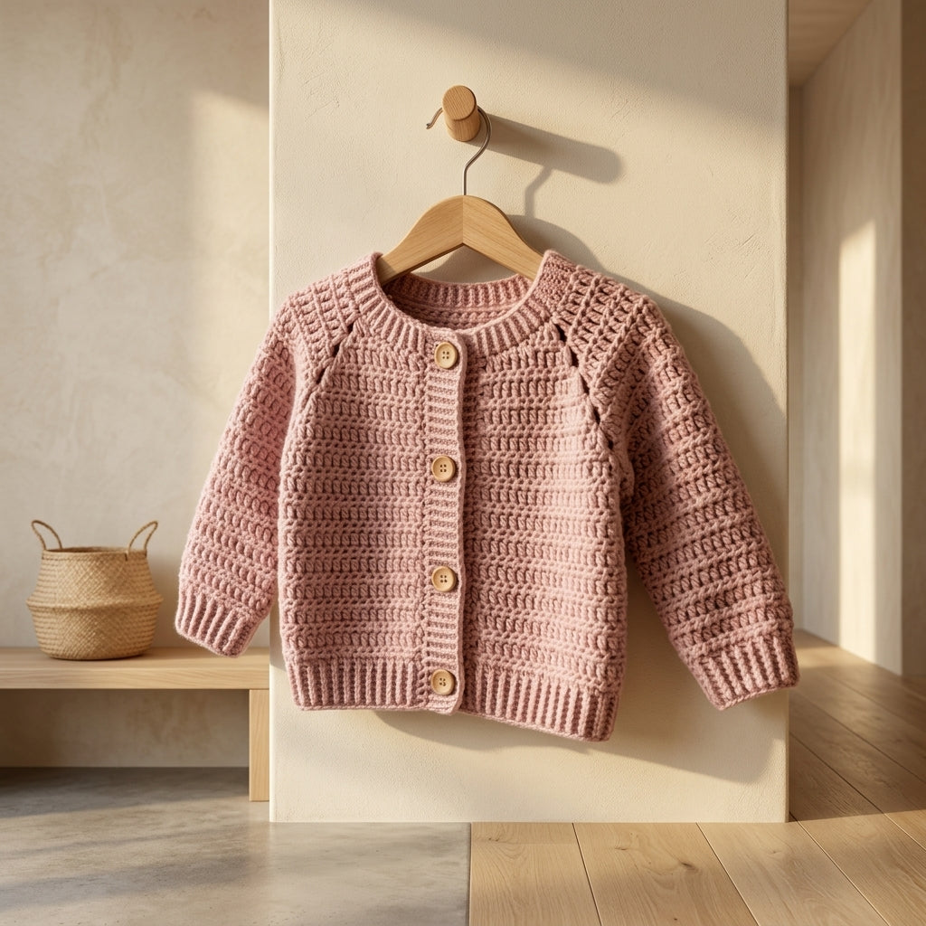 Cardigan Sweater Newborn Baby Cardigan Classic v2 | Crochet Pattern PDF