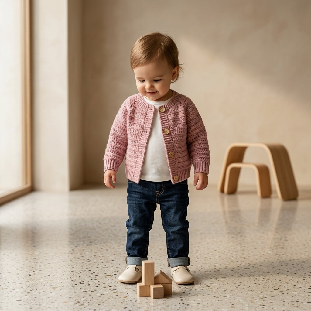 Cardigan Sweater Newborn Baby Cardigan Classic v2 | Crochet Pattern PDF