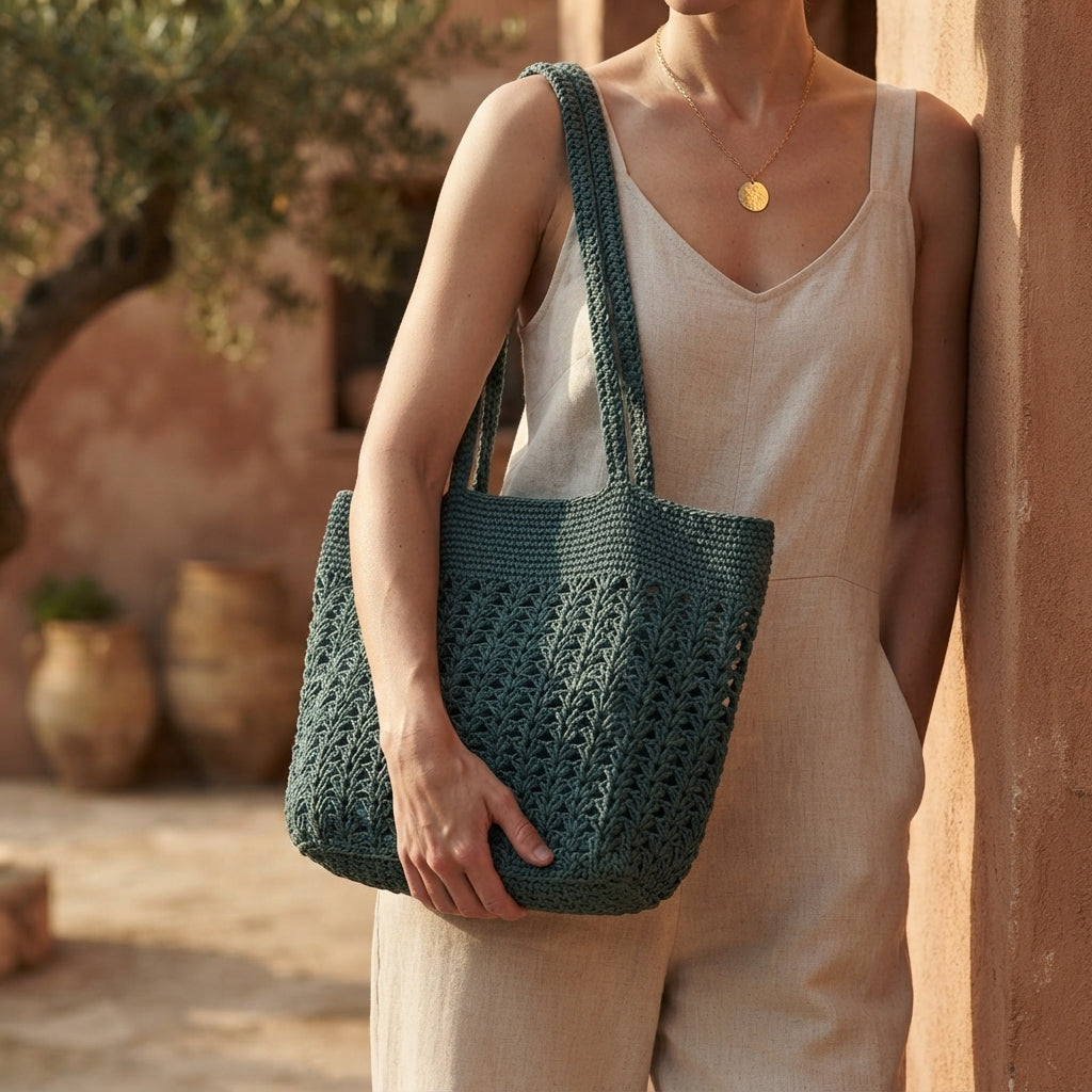Granny Square Granny Square Beach Bag | Crochet Pattern PDF