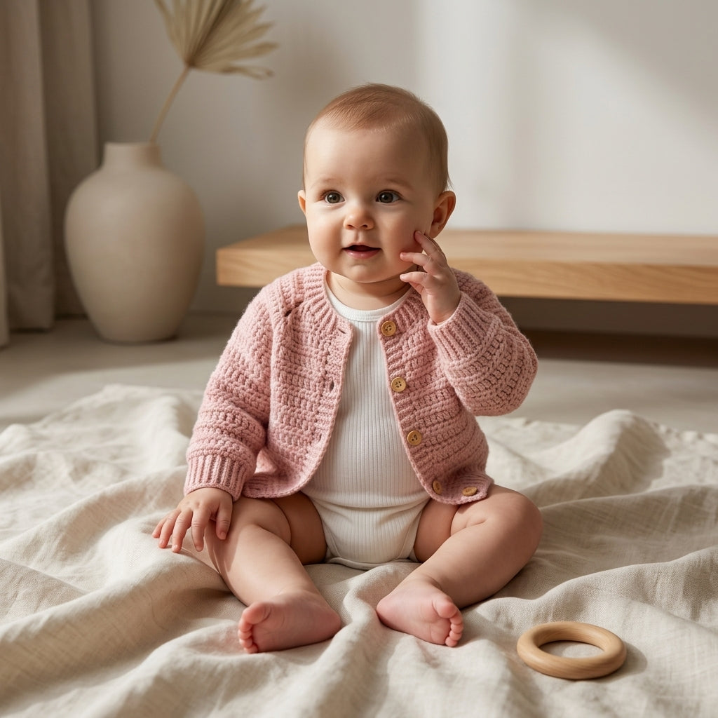 Cardigan Sweater Newborn Baby Cardigan Classic v2 | Crochet Pattern PDF