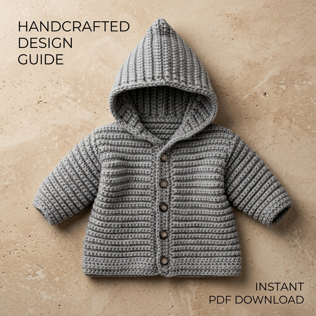 Hooded Sweater Beginner Baby Hoodie | Crochet Pattern PDF