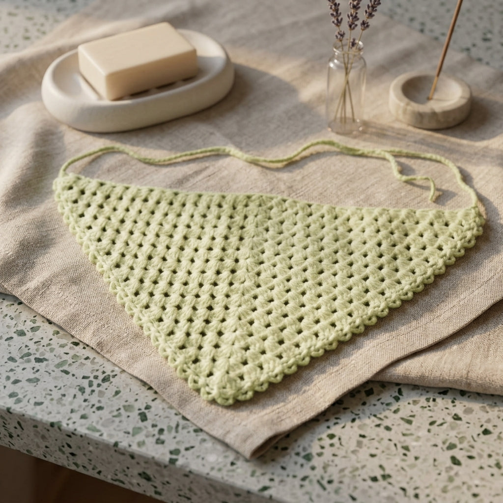 Easy Boho Triangle Bandana | Beginner Crochet Pattern PDF