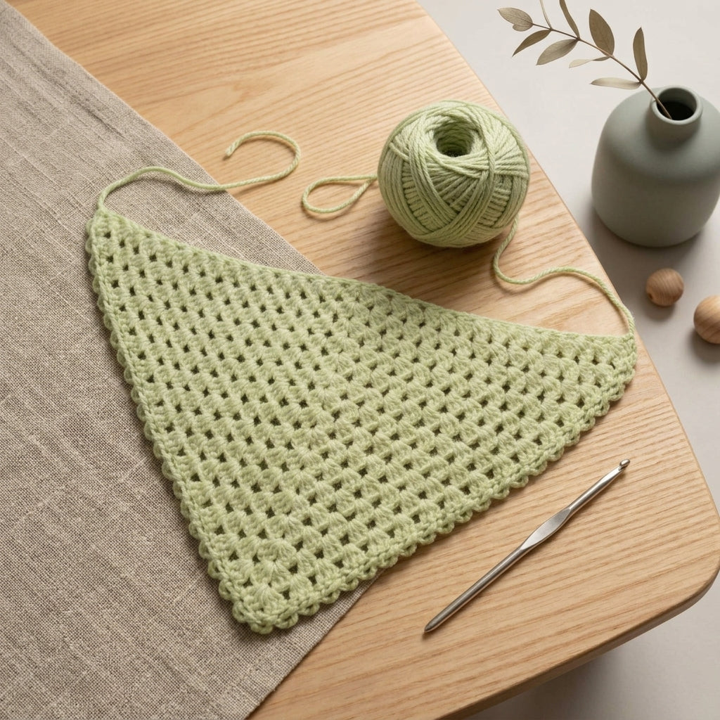 Easy Boho Triangle Bandana | Beginner Crochet Pattern PDF