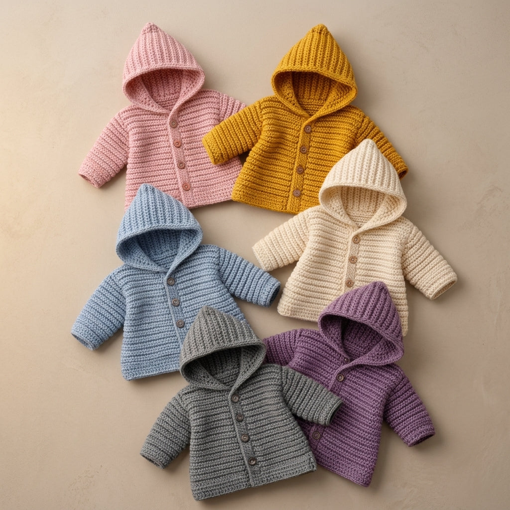Hooded Sweater Beginner Baby Hoodie | Crochet Pattern PDF
