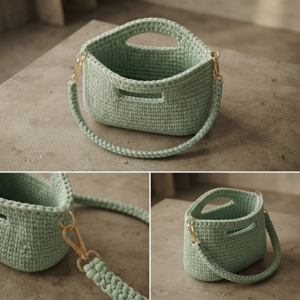 Crossbody Purse Shoulder Bag | Crochet Pattern PDF