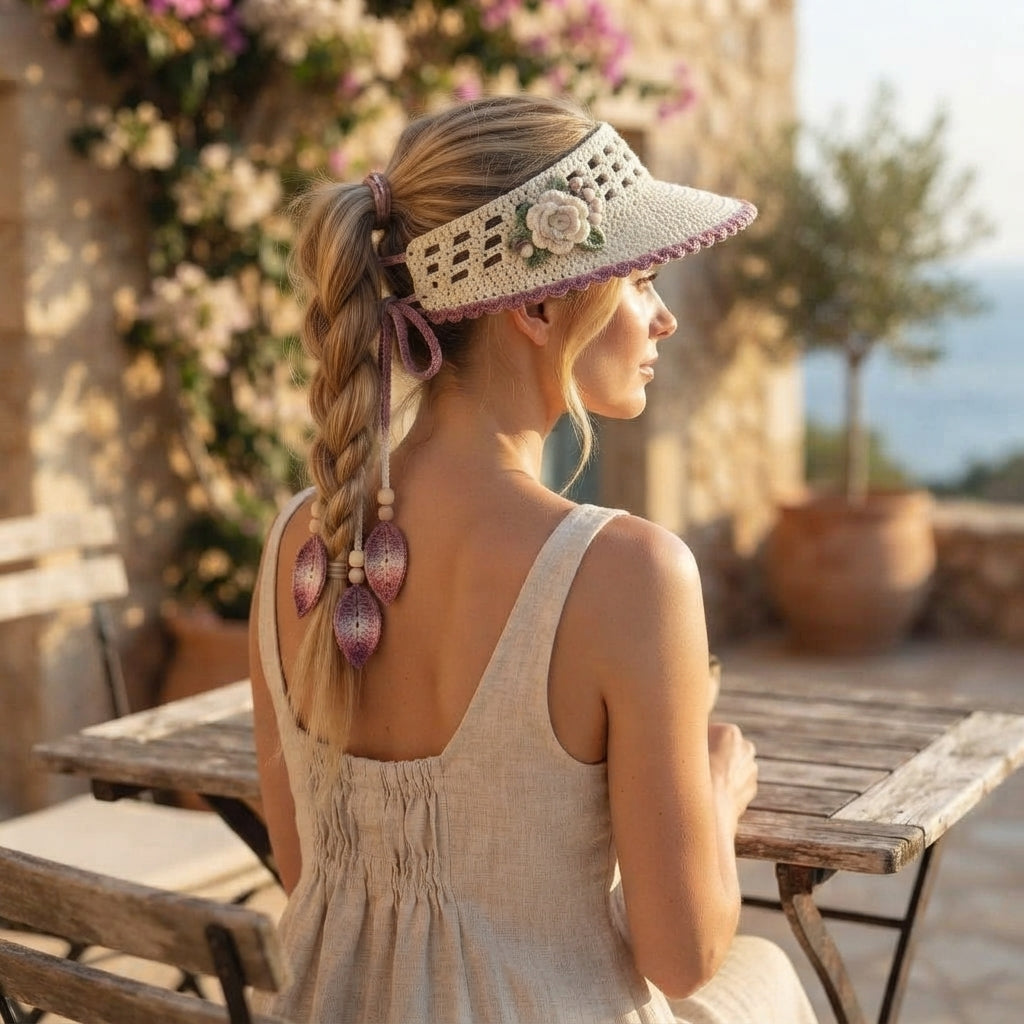 Beautiful Sun Visor | Crochet Sun Hat Pattern — Design 11
