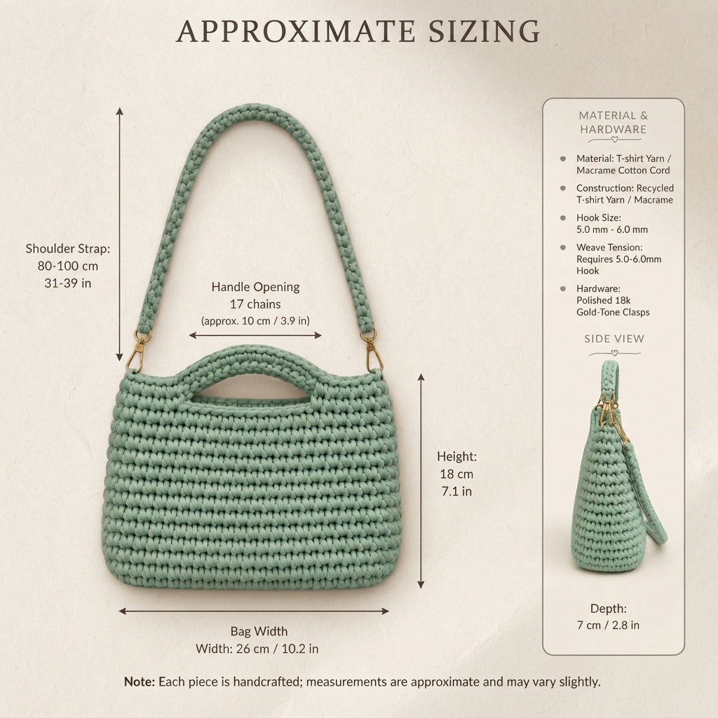 Crossbody Purse Shoulder Bag | Crochet Pattern PDF
