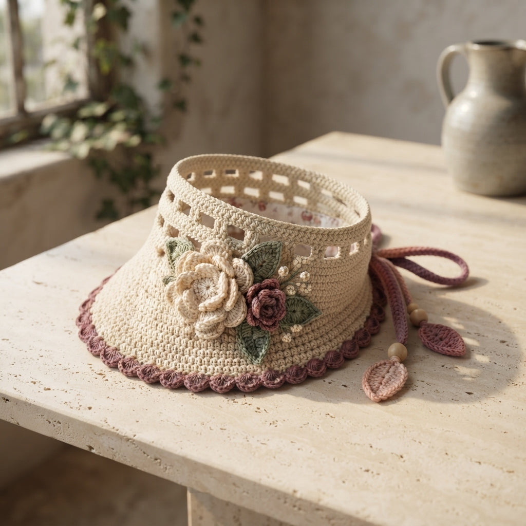 Beautiful Sun Visor | Crochet Sun Hat Pattern — Design 11