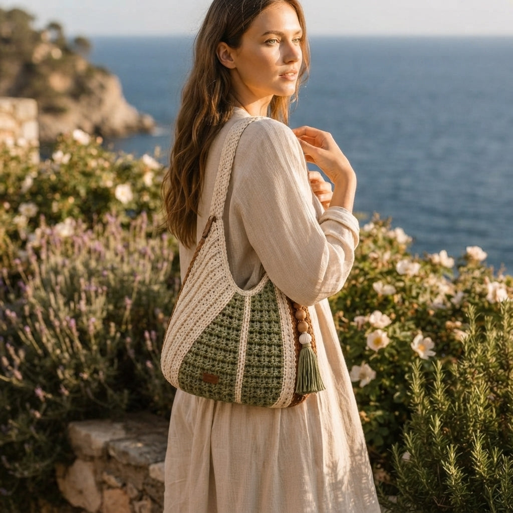 Shoulder Bag Boho Tote V6 | Crochet Pattern PDF
