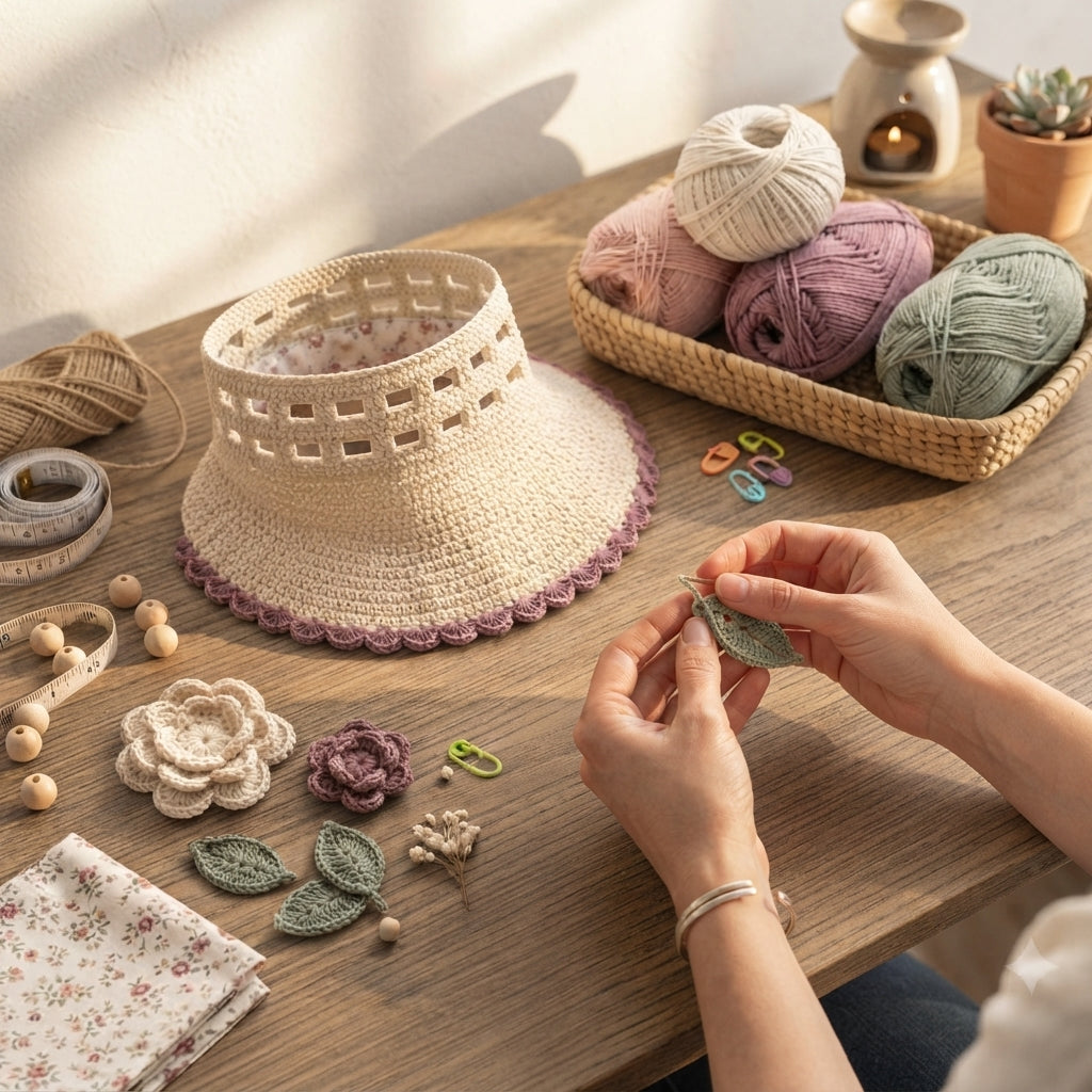 Beautiful Sun Visor | Crochet Sun Hat Pattern — Design 11