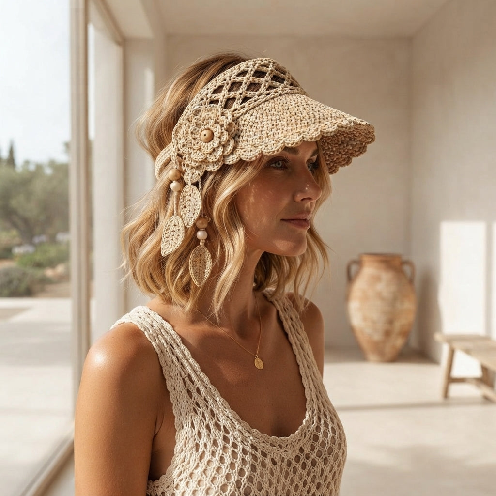 Chic Sun Visor | PDF Crochet Guide — Design 10