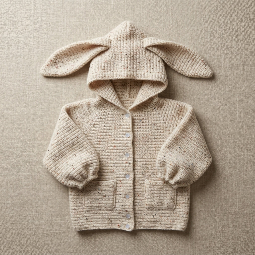 Childrens Hoodie Cardigan Baby Hoodie | Crochet Pattern PDF