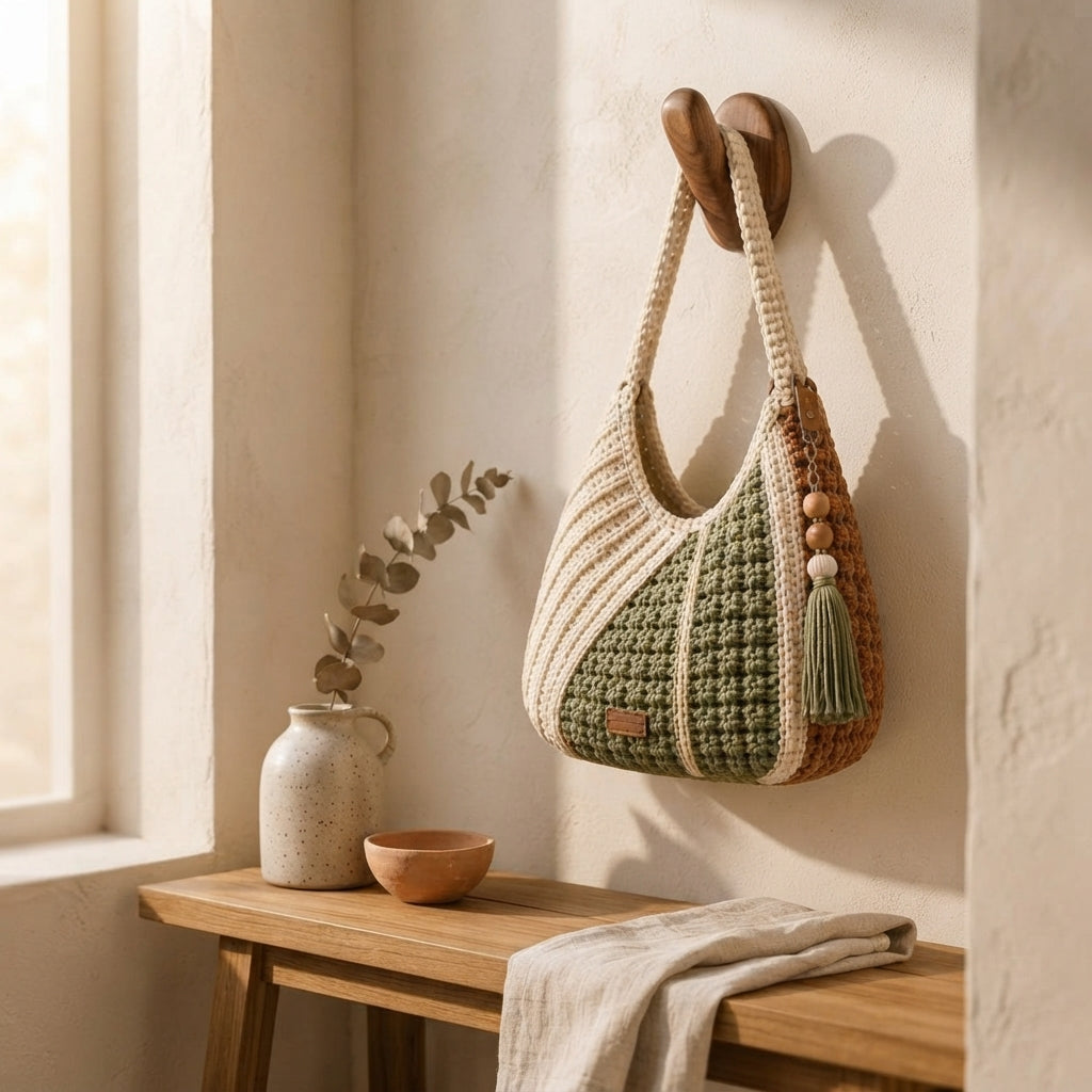 Shoulder Bag Boho Tote V6 | Crochet Pattern PDF