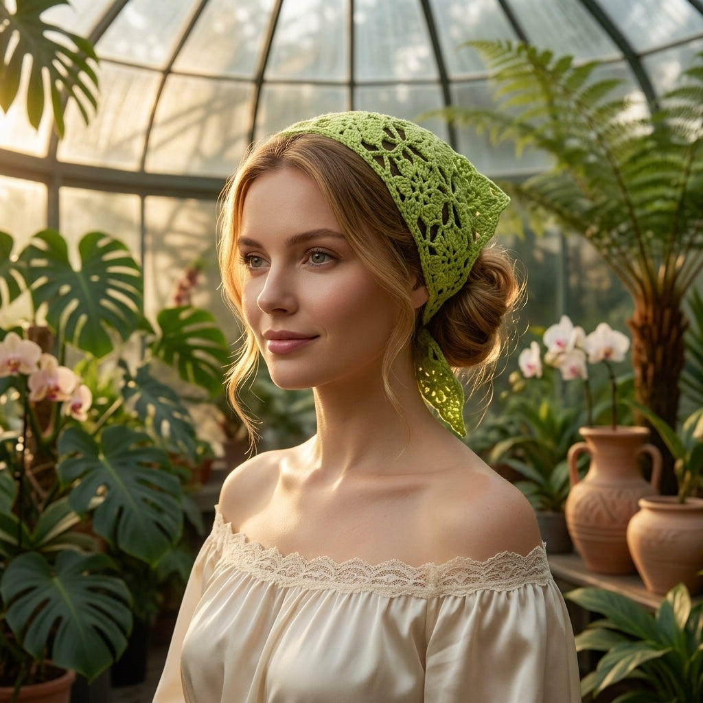 Classic Wildflower Bandana | Crochet Pattern PDF