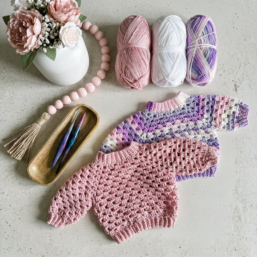Granny Square Baby Pullover Granny Square v2 | Crochet Pattern PDF
