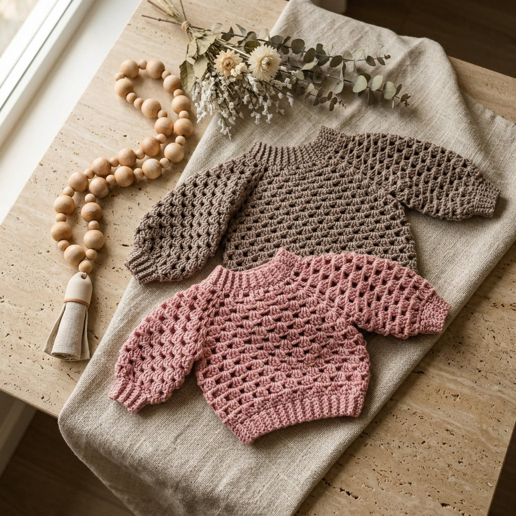 Granny Square Baby Pullover Granny Square v2 | Crochet Pattern PDF