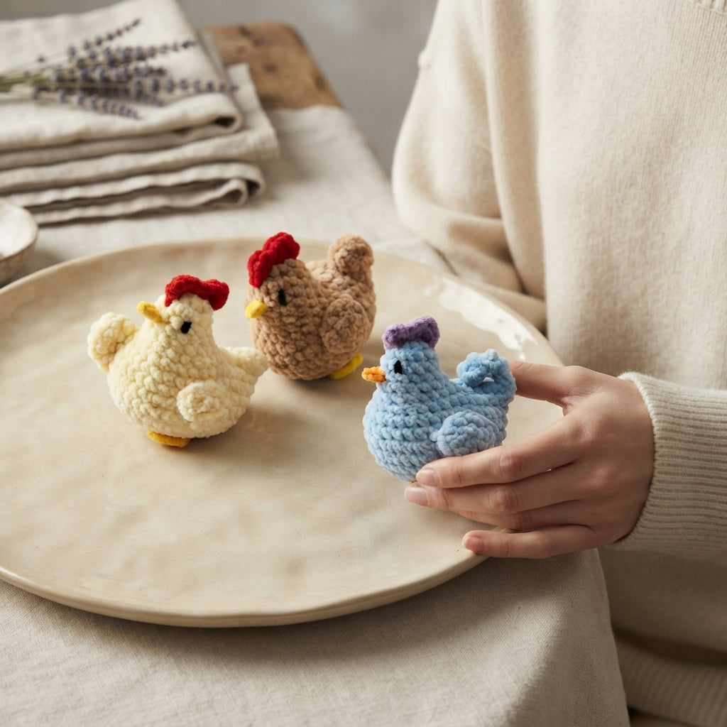 Handcrafted Chicken Keychain | Amigurumi PDF